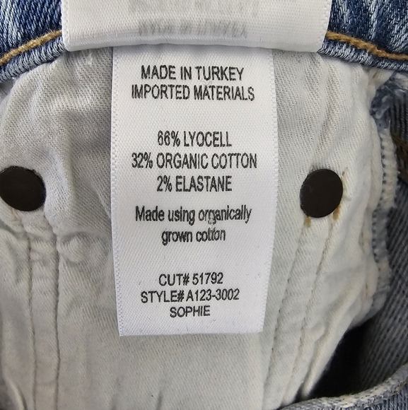 Agolde Sophie High Rise Ankle Light Blue Distressed Skinny Jeans 26 Preowned - Picture 9 of 9